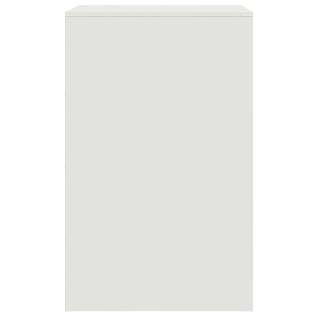 Comodini 2 pz Bianchi 34,5x39x62 cm in Acciaio 841786