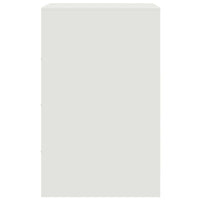 Comodini 2 pz Bianchi 34,5x39x62 cm in Acciaio 841786