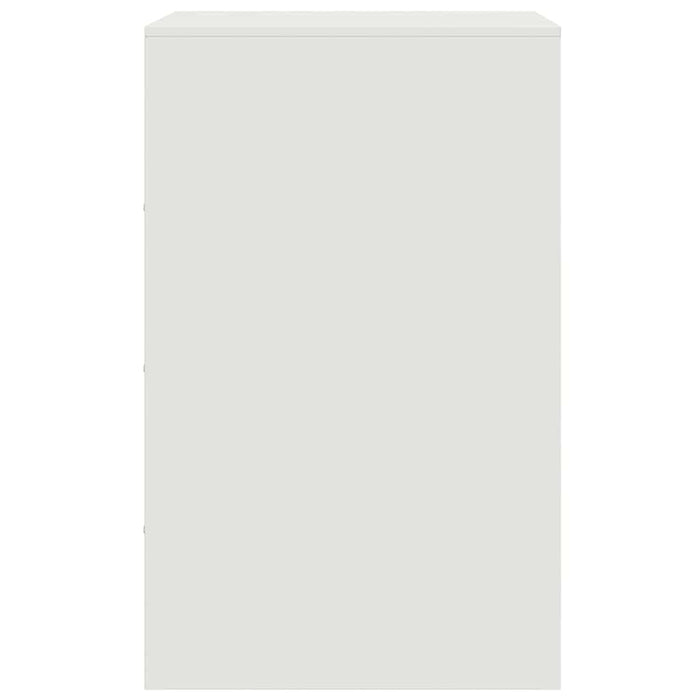 Comodini 2 pz Bianchi 34,5x39x62 cm in Acciaio 841786