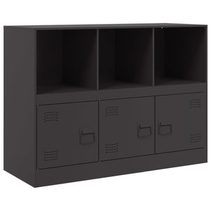 Credenza-Buffet-Armadio da cucina Nera 99x39x73 cm in Acciaio 904247