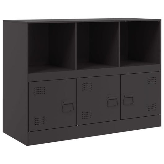 Credenza-Buffet-Armadio da cucina Nera 99x39x73 cm in Acciaio 904247