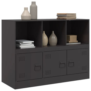 Credenza Nera 99x39x73 cm in Acciaio 841787
