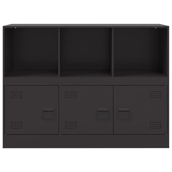 Credenza-Buffet-Armadio da cucina Nera 99x39x73 cm in Acciaio 904247