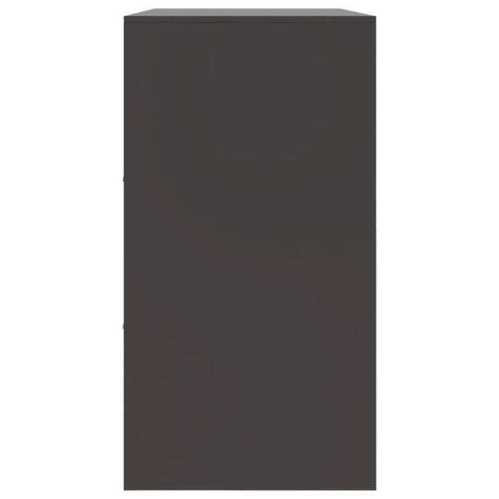 Credenza Nera 99x39x73 cm in Acciaio 841787