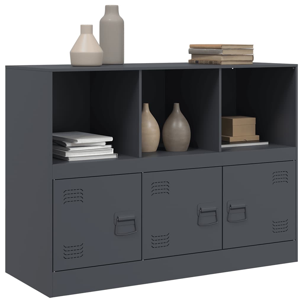 Credenza Antracite 99x39x73 cm in Acciaio 841789
