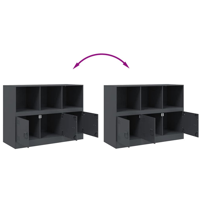 Credenza Antracite 99x39x73 cm in Acciaio 841789