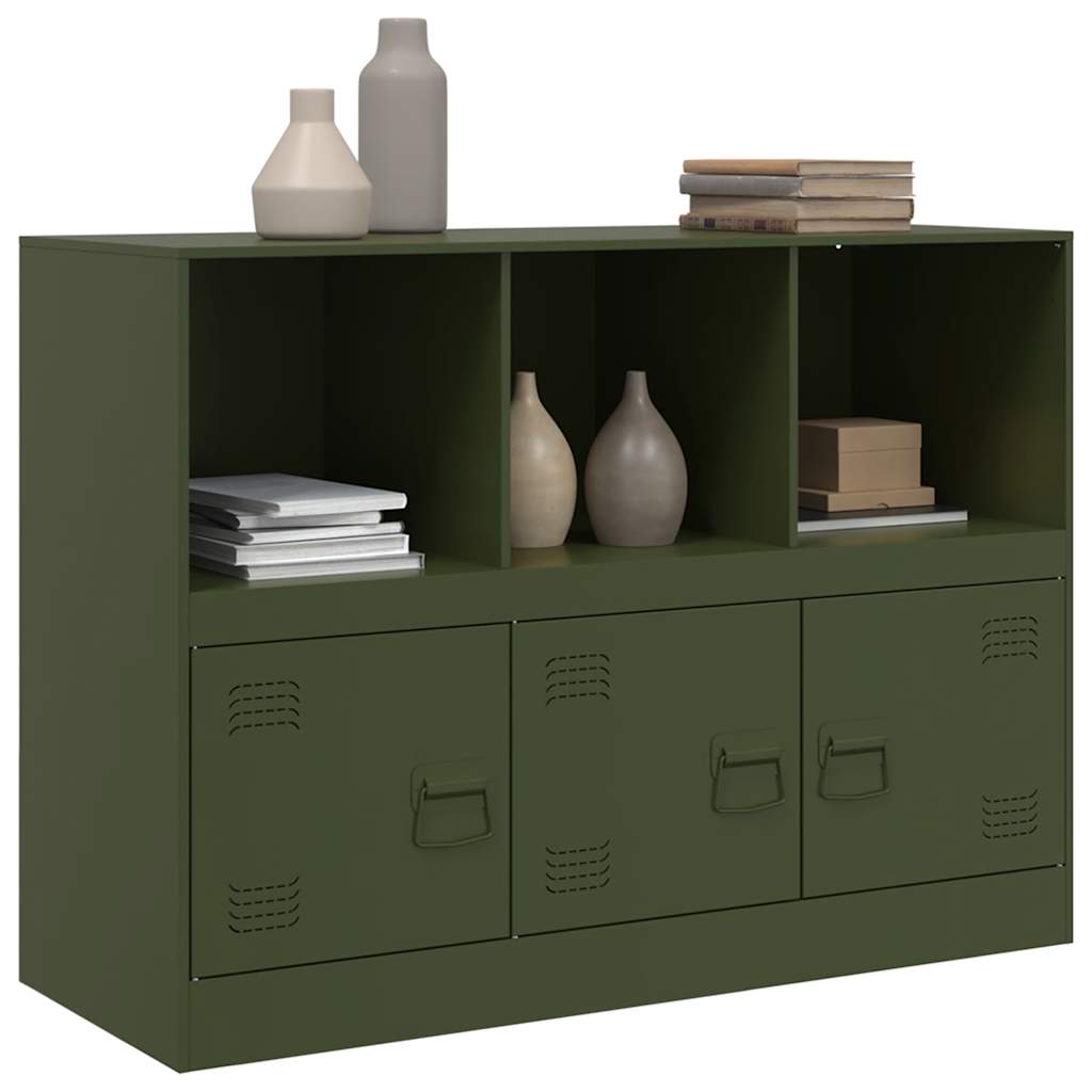 Credenza Verde Oliva 99x39x73 cm in Acciaio 841791