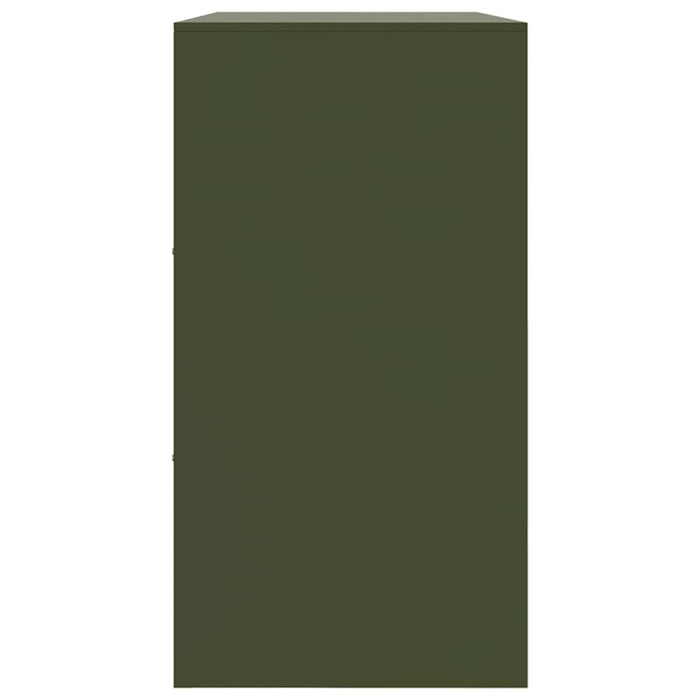 vidaXL Credenza Verde Oliva 99x39x73 cm in Acciaio