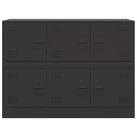 Credenza-Buffet-Armadio da cucina Nera 99x39x73 cm in Acciaio 985079