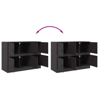 Credenza Nera 99x39x73 cm in Acciaio 841793