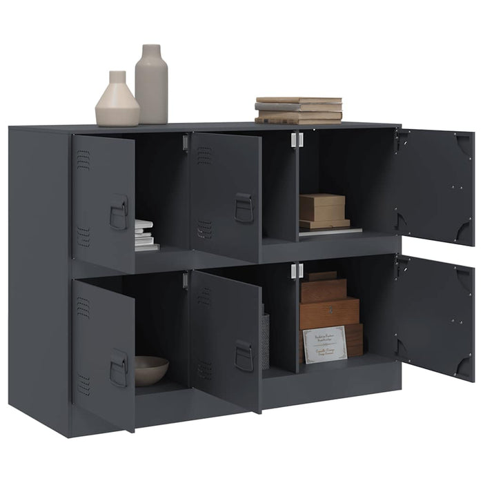 Credenza-Buffet-Armadio da cucina Antracite 99x39x73 cm in Acciaio 180420