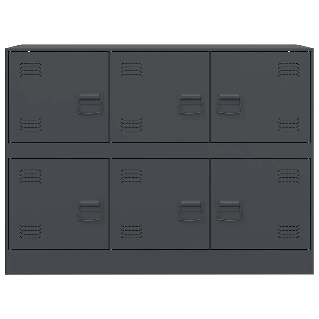 Credenza-Buffet-Armadio da cucina Antracite 99x39x73 cm in Acciaio 180420