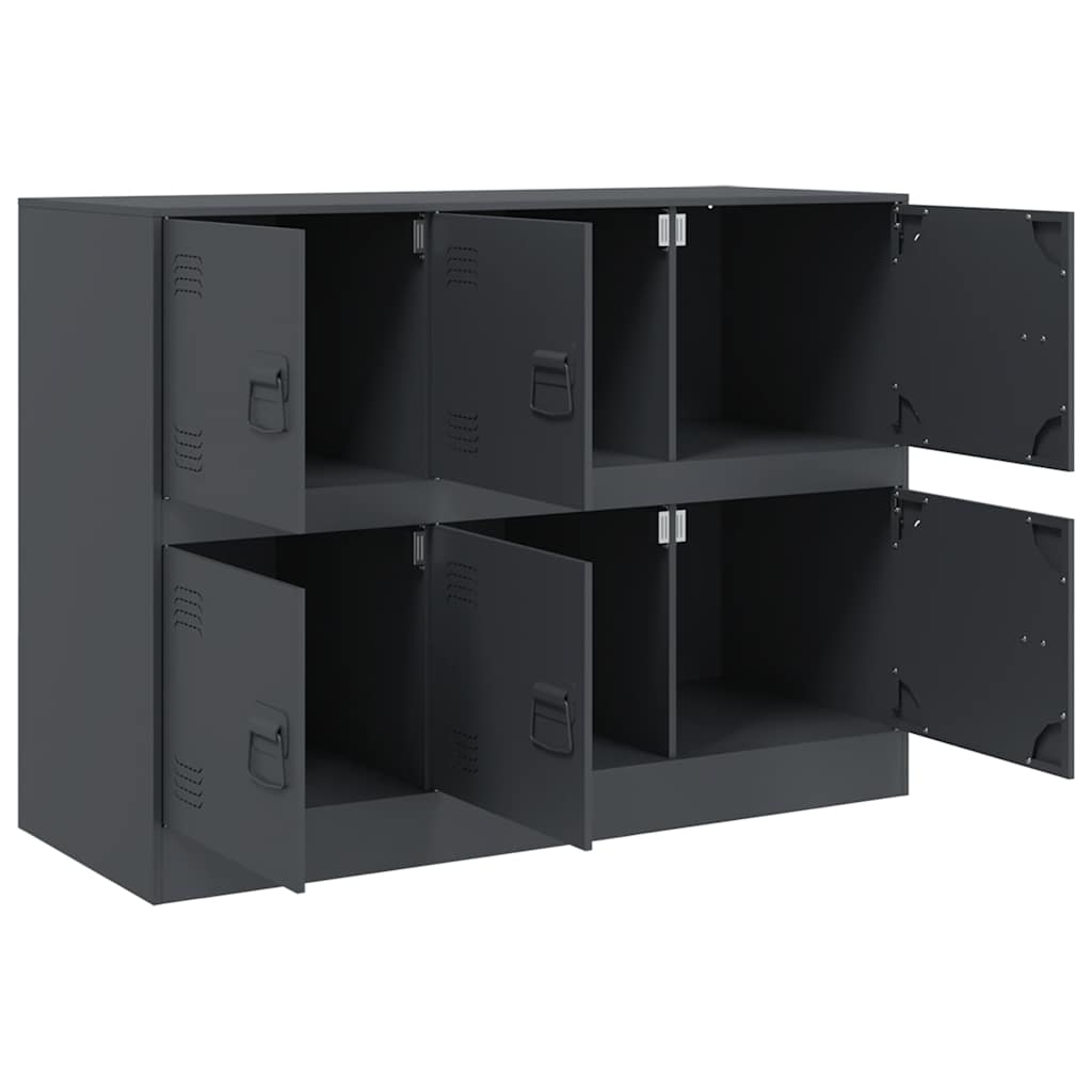 Credenza-Buffet-Armadio da cucina Antracite 99x39x73 cm in Acciaio 180420