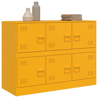 Credenza Giallo Senape 99x39x73 cm in Acciaio 841796