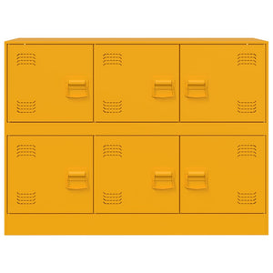 Credenza Giallo Senape 99x39x73 cm in Acciaio 841796