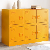 Credenza Giallo Senape 99x39x73 cm in Acciaio 841796