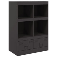 Credenza-Buffet-Armadio da cucina Nera 67x39x95 cm in Acciaio