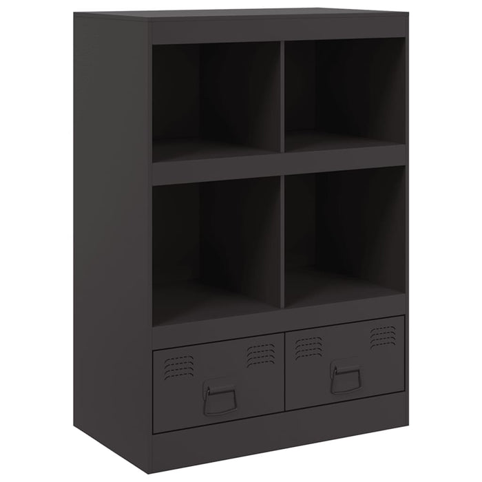 Credenza-Buffet-Armadio da cucina Nera 67x39x95 cm in Acciaio