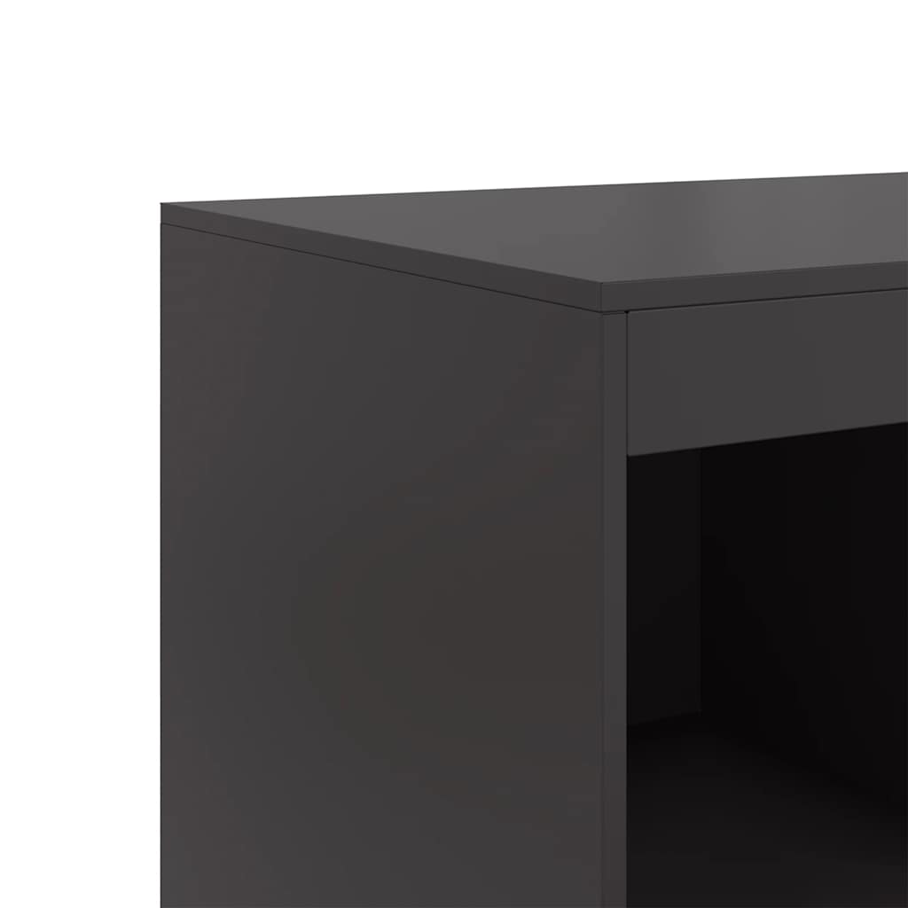 Credenza Nera 67x39x95 cm in Acciaio 841799