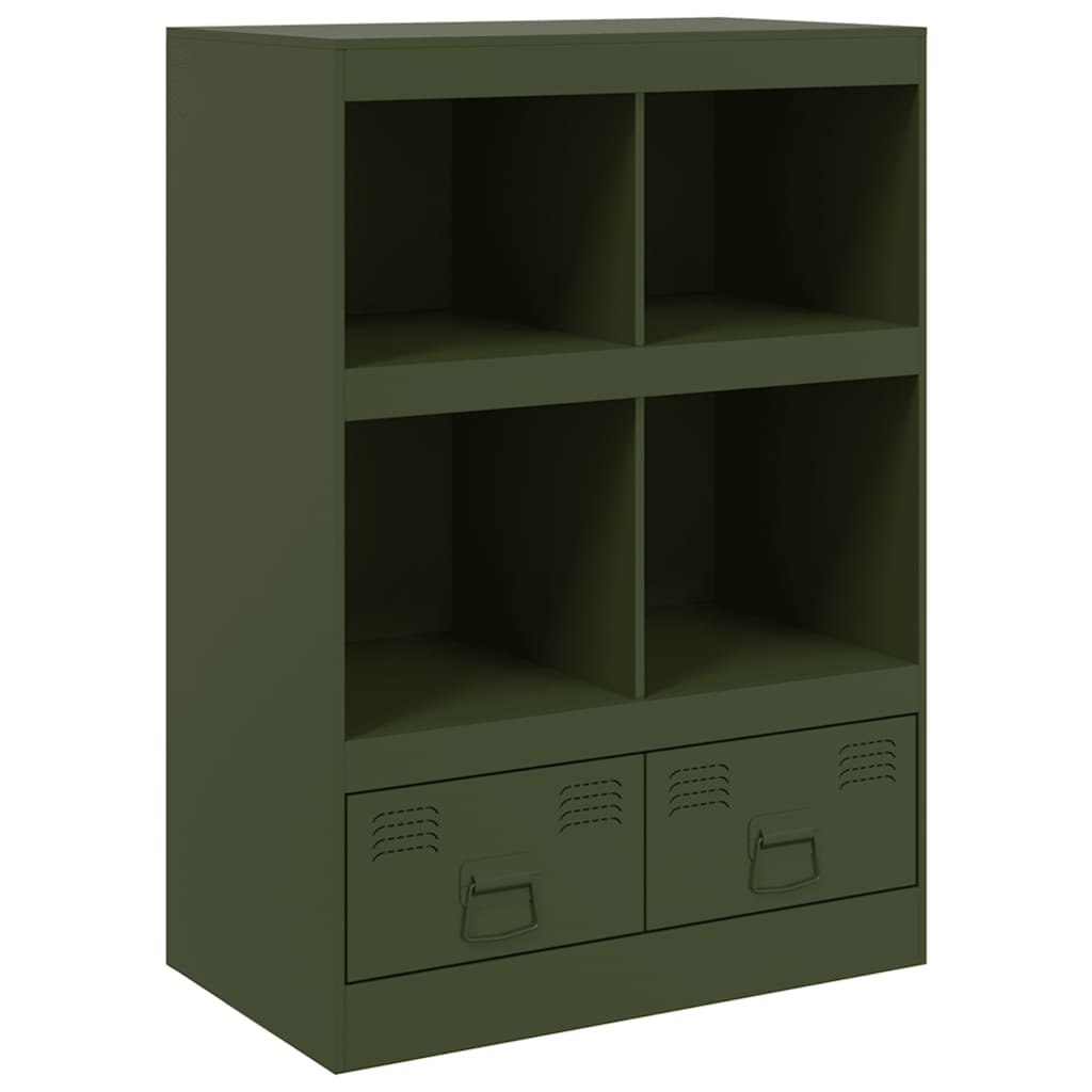 Credenza Verde Oliva 67x39x95 cm in Acciaio 841803