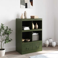 Credenza Verde Oliva 67x39x95 cm in Acciaio 841803