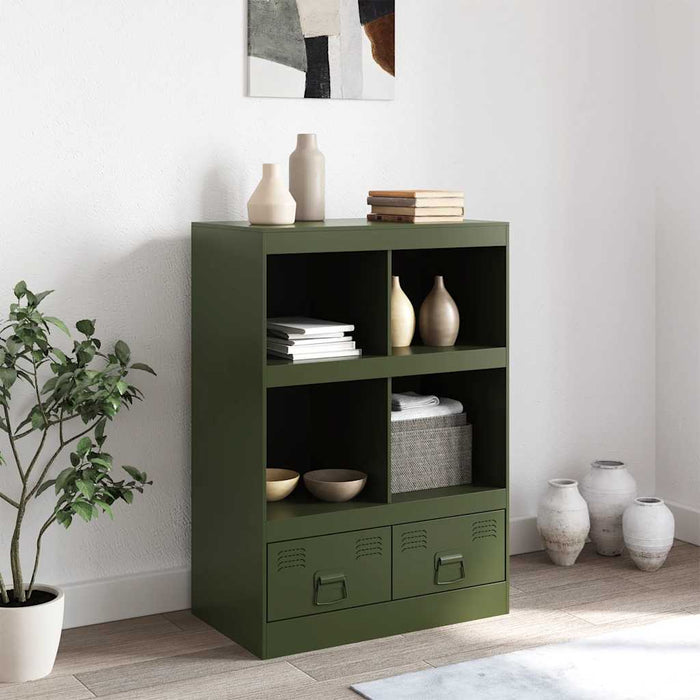 Credenza Verde Oliva 67x39x95 cm in Acciaio 841803