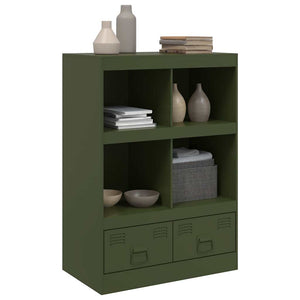 Credenza Verde Oliva 67x39x95 cm in Acciaio 841803