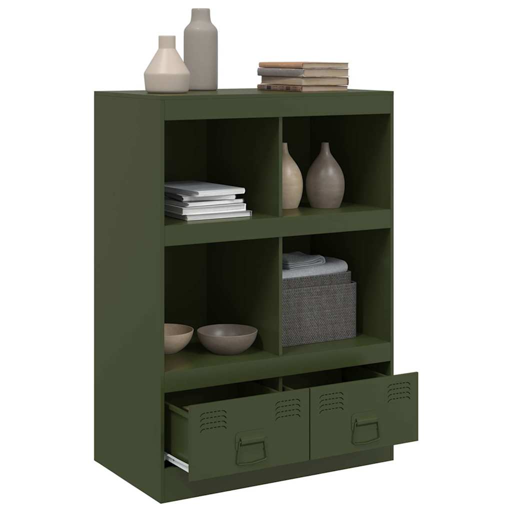 Credenza Verde Oliva 67x39x95 cm in Acciaio 841803