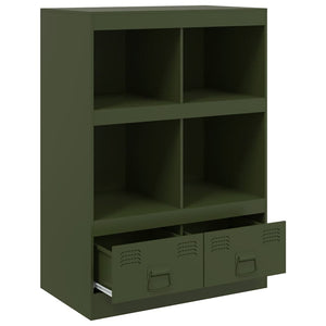 Credenza Verde Oliva 67x39x95 cm in Acciaio 841803