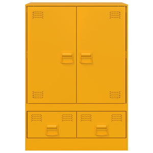 Credenza Giallo Senape 67x39x95 cm in Acciaio 841808