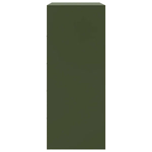 vidaXL Credenza Verde Oliva 67x39x95 cm in Acciaio