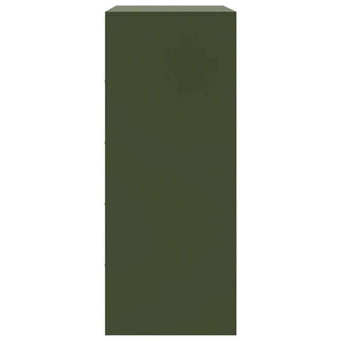 vidaXL Credenza Verde Oliva 67x39x95 cm in Acciaio