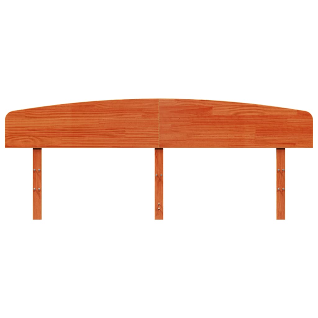 Testiera Marrone Cera 200 cm in Legno Massello di Pino 842489