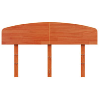 Testiera Marrone Cera 120 cm in Legno Massello di Pino 842513