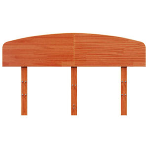 Testiera Marrone Cera 120 cm in Legno Massello di Pino 842513