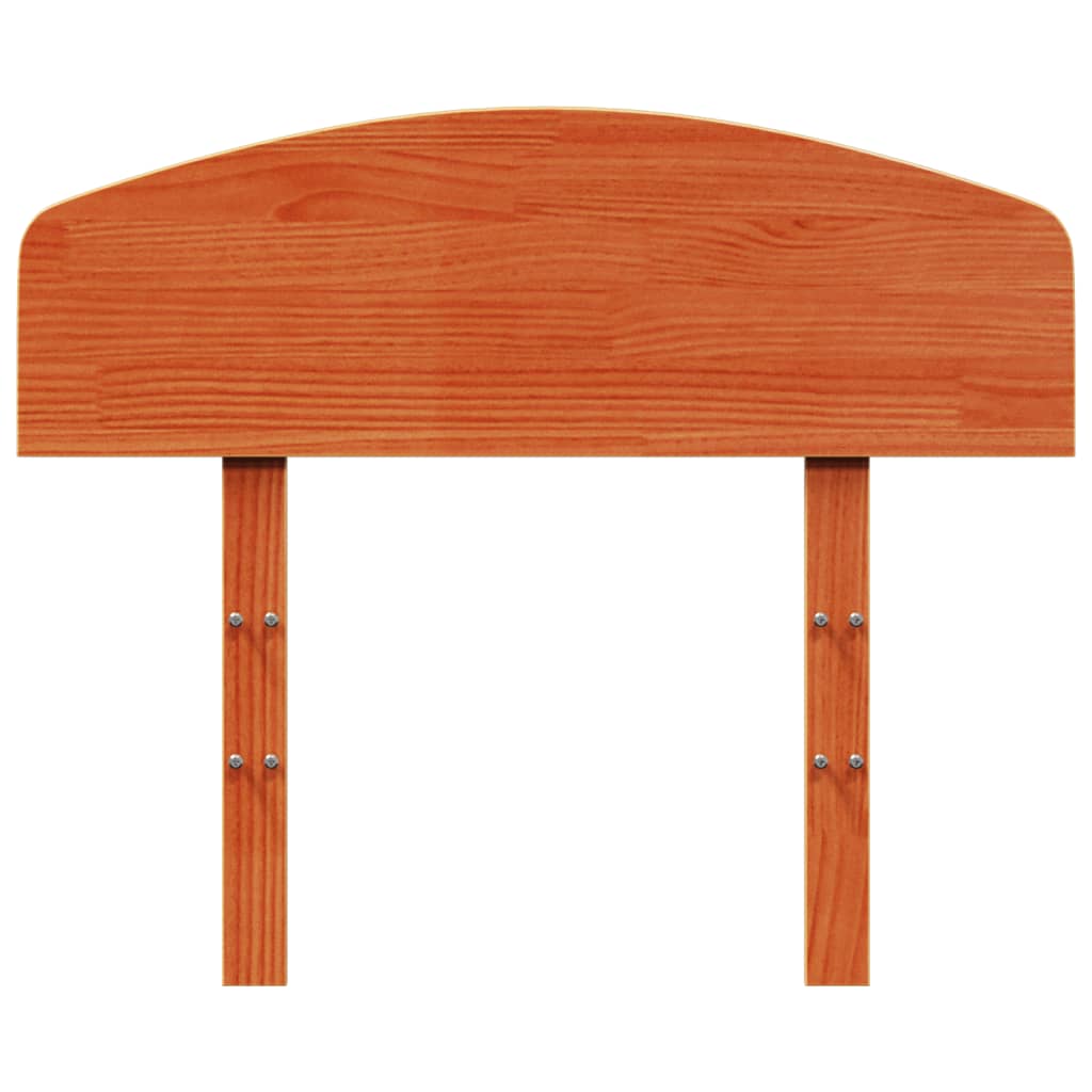 Testiera Marrone Cera 100 cm in Legno Massello di Pino 842517