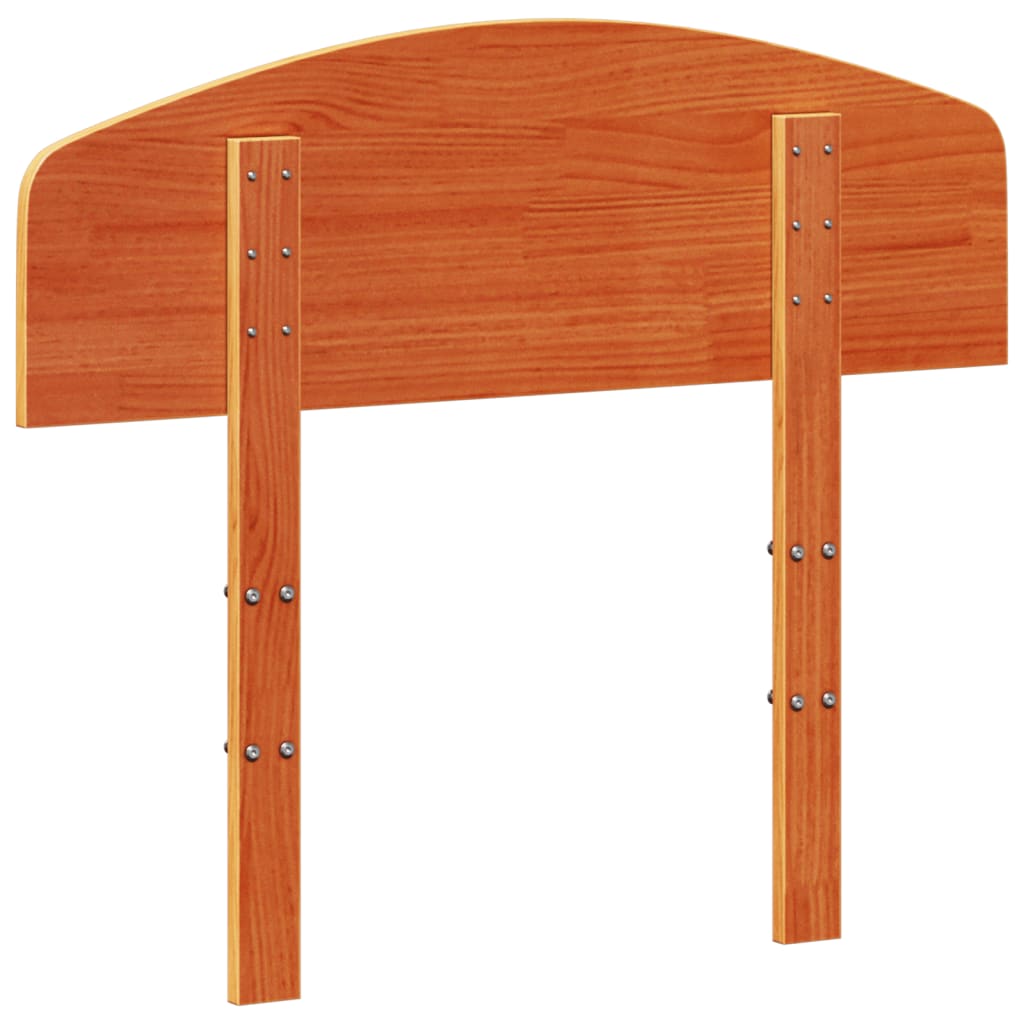 Testiera Marrone Cera 100 cm in Legno Massello di Pino 842517