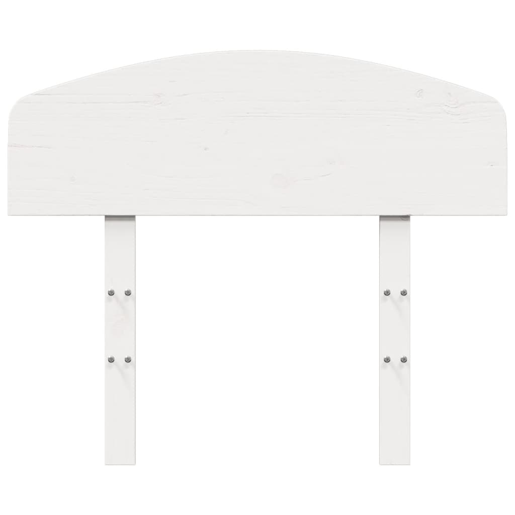 Testiera Bianca 75 cm in Legno Massello di Pino