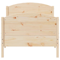 Letto senza Materasso 90x200 cm in Legno Massello di Pino 842566