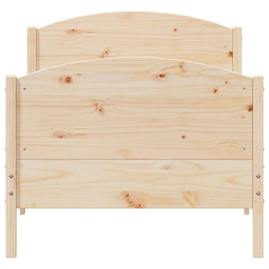 Letto senza Materasso 90x200 cm in Legno Massello di Pino 842566