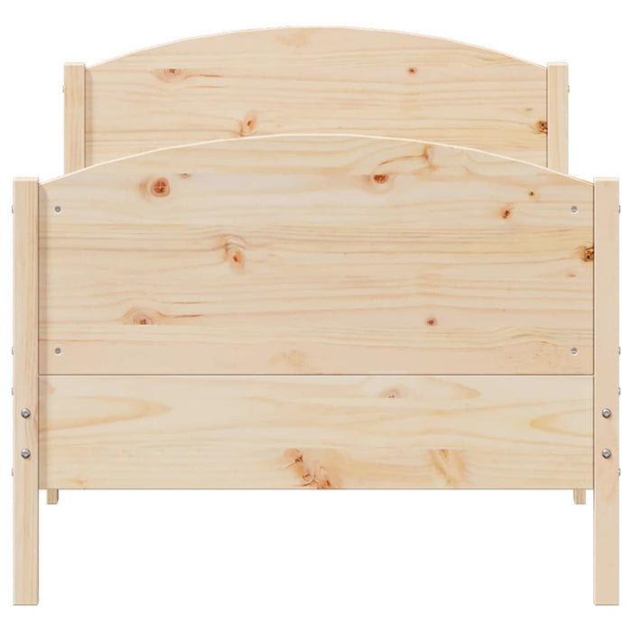 Letto senza Materasso 90x200 cm in Legno Massello di Pino 842566