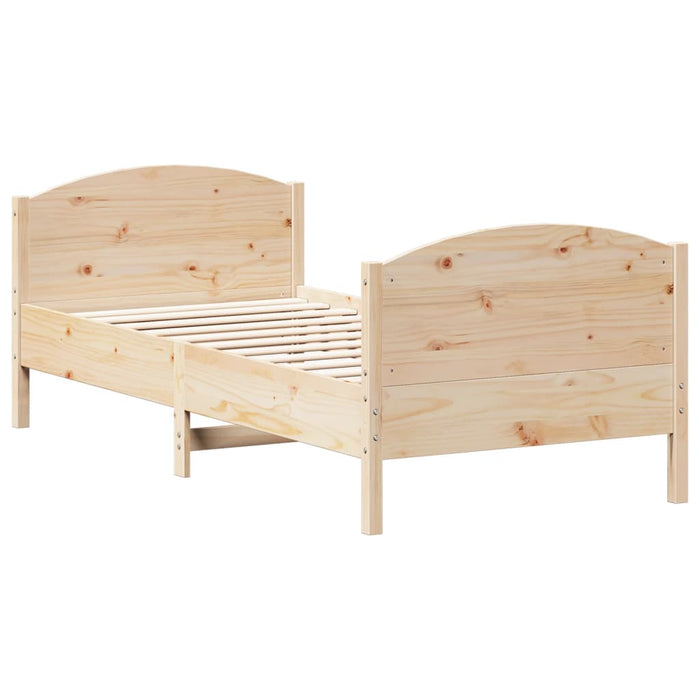 Letto senza Materasso 90x200 cm in Legno Massello di Pino 842566