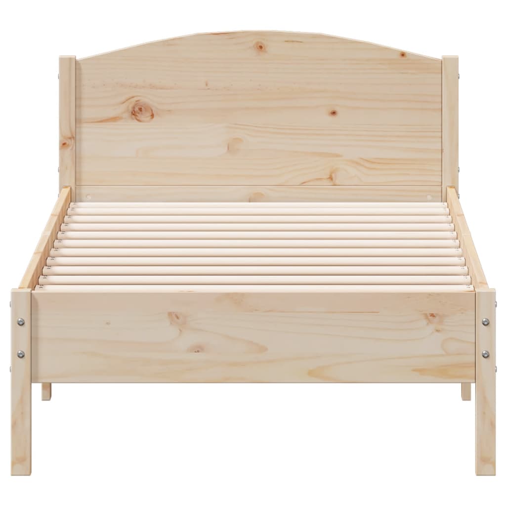 Letto senza Materasso 90x190 cm in Legno Massello di Pino 842622