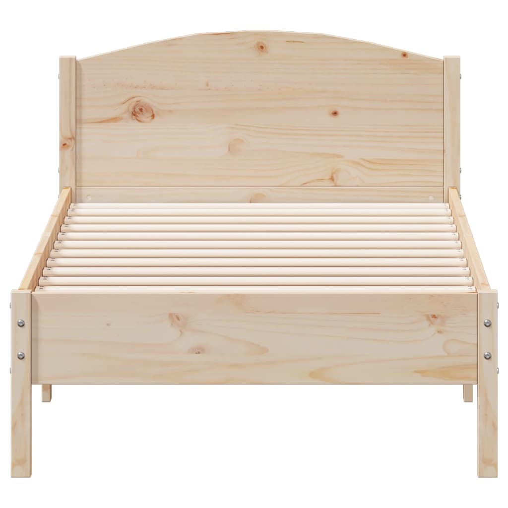 Letto senza Materasso 75x190 cm in Legno Massello Pino 842626