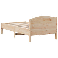 Letto senza Materasso 75x190 cm in Legno Massello Pino 842626