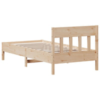 Letto senza Materasso 90x200 cm in Legno Massello di Pino 842658