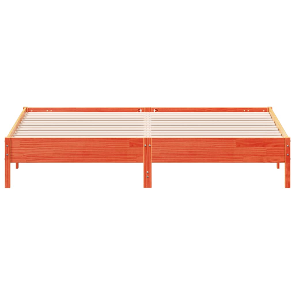 Letto senza Materasso Marrone Cera 180x200 cm in Legno di Pino 842689