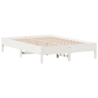 Letto senza Materasso Bianco 160x200 cm Legno Massello di Pino 842691