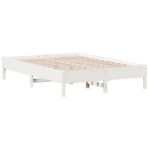 Letto senza Materasso Bianco 160x200 cm Legno Massello di Pino 842691