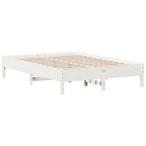 Letto senza Materasso Bianco 160x200 cm Legno Massello di Pino 842691